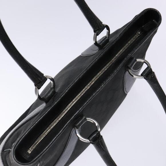 GUCCI GG Canvas Hand Bag Black Silver - Picture 6 of 16
